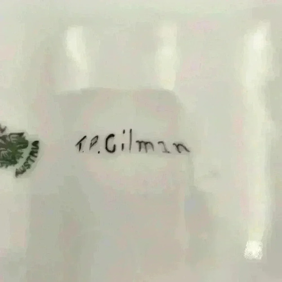 Signed Antique MZ Austria 8‎ 1/2" Hand Pained Art Plate Bird Cherry Blossoms - Picture 5 of 6